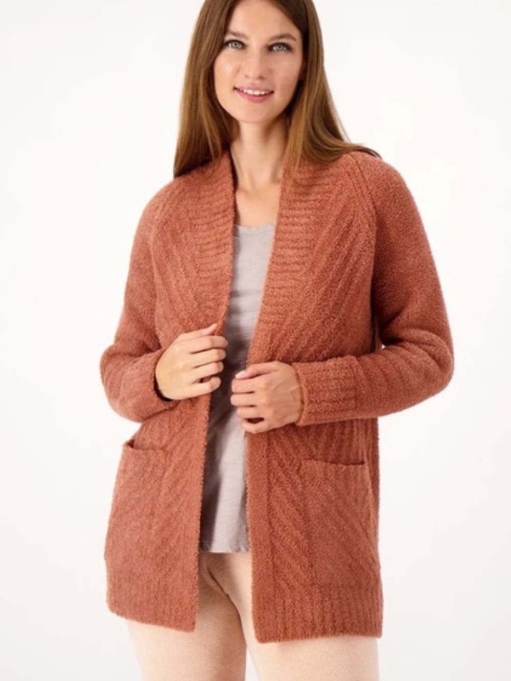Barefoot Dreams CozyChic Ribbed Cardigan XS